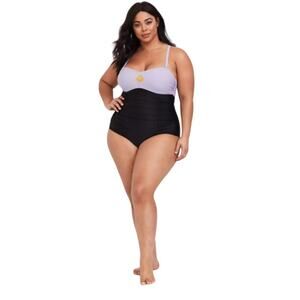 Torrid Disney Little Mermaid Ursula Wireless One Piece Swimsuit Womens 1X